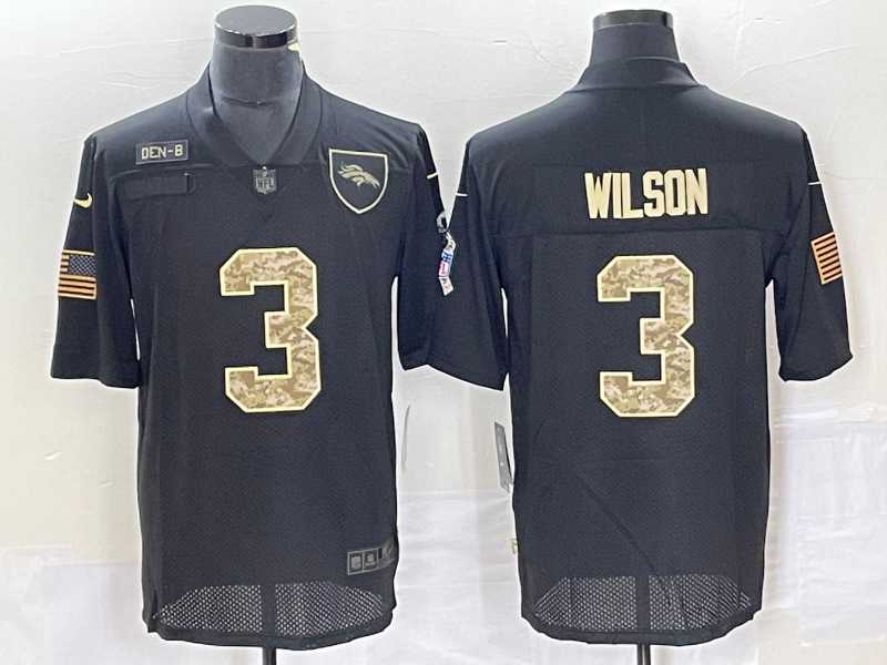 Men%27s Denver Broncos #3 Russell Wilson Black Camo 2020 Salute To Service Stitched NFL Nike Limited Jersey Dzhi